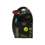 Flexi Design Retractable Dog Leash 5m Tape Size M For Dogs Up to 25kg