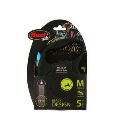 Flexi Design Retractable Dog Leash 5m Tape Size M For Dogs Up to 25kg