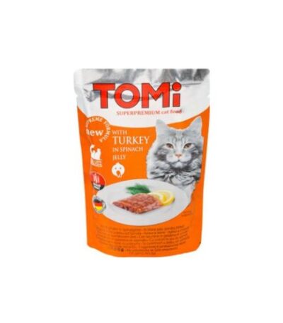 Tomi Wet Cat Food Turkey with Spinach in Jelly 100g