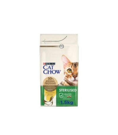 Purina Cat Chow Sterilised Adult Dry Food with Chicken – 1.5 kg