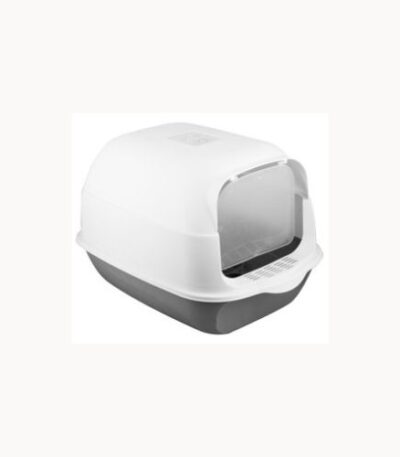 PetBro Cat Litter Tray with Scoop Grey & White