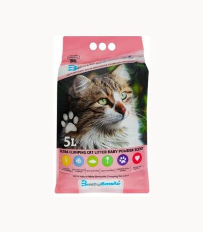 Benty Sandy Ultra Clumping Baby Powder Scent Cat Litter 5L