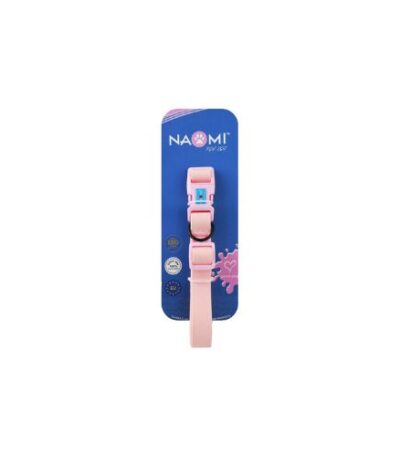 Light Pink Dog Collar – Medium Size by Naomi (35–55 cm x 2 cm)