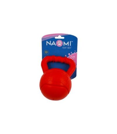 Red Kettlebell-Shaped Chew Toy for Dogs by Naomi