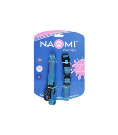 Reflective Dog Collar & Leash Set – Blue by Naomi