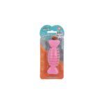 Soleil Light Blue Spiky Rubber Bone Dog Chew Toy