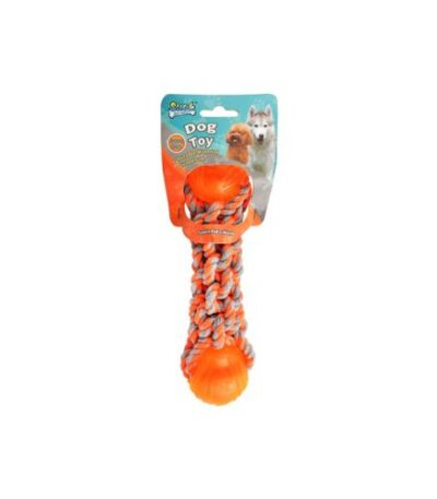 Soleil Orange Ball Cotton Rope Dog Chew Toy