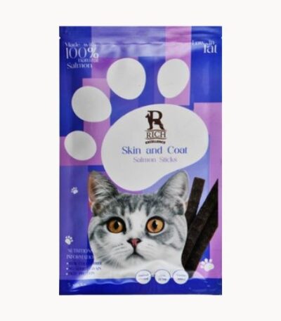 Riche Salmon Cat Treats with Taurine for Skin & Coat Health 5 pcs