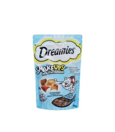 Dreamies Shake Ups Seafood Festival Cat Treats with Tuna, Salmon & Shrimp