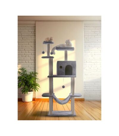 Cat Tree & Scratcher House (60x40x160cm)