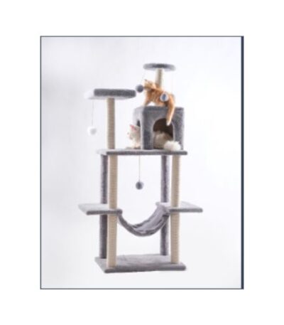 Cat Tree & Scratcher House (60x40x155cm)