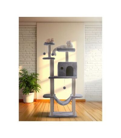 Cat Tree & Scratcher House (60x40x180cm)