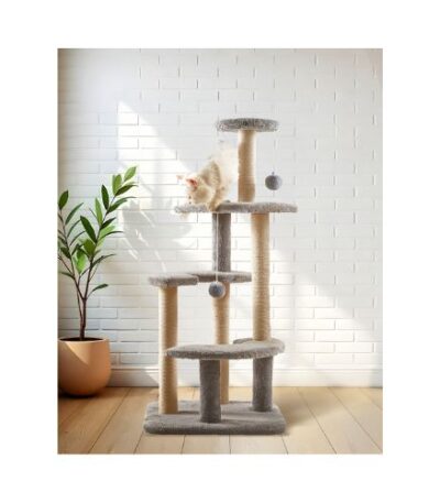 Cat Tree & Scratcher House (50x50x110cm)