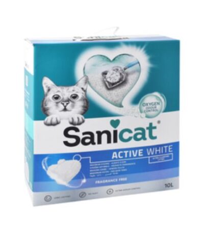 Sanicat Active White Ultra Clumping Cat Litter – 10L
