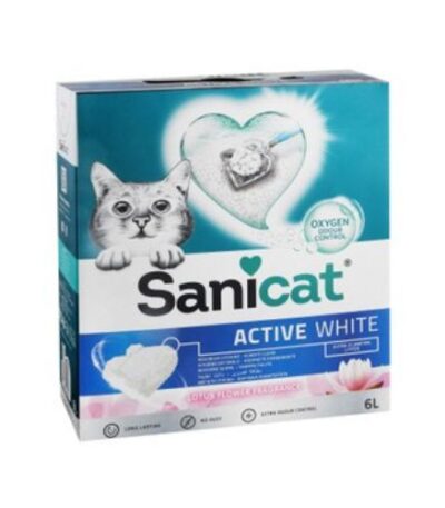 Sanicat Ultra Clumping White Bentonite Cat Litter Lotus Flower Scent – 6L
