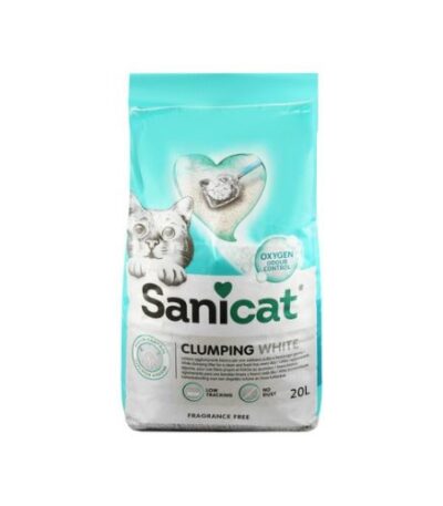 Sanicat White Clumping Cat Litter – 20L