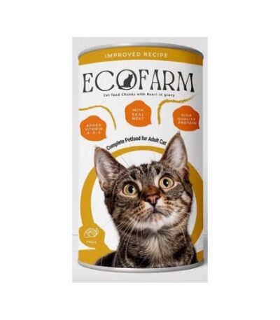 Eco Farm Cat Food Chicken Hearts Cans 400g