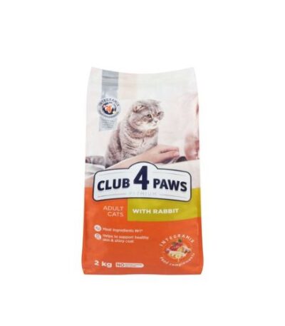 Club 4 Paws Adult Cat Dry Food with Rabbit – 2kg