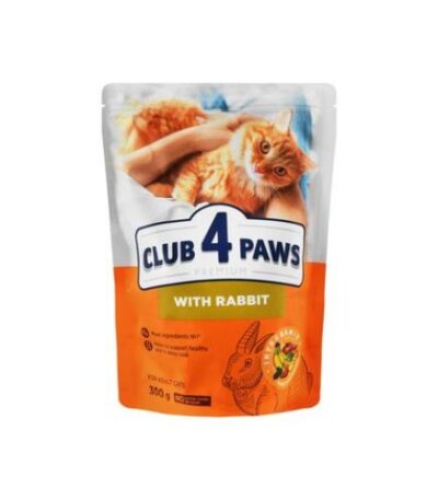 Club 4 Paws Adult Cat Dry Food with Rabbit – 300g