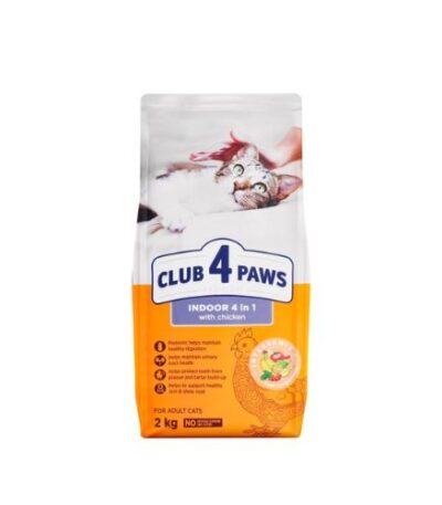 Club 4 Paws 4-in-1 Adult Indoor Cat Dry Food with Chicken