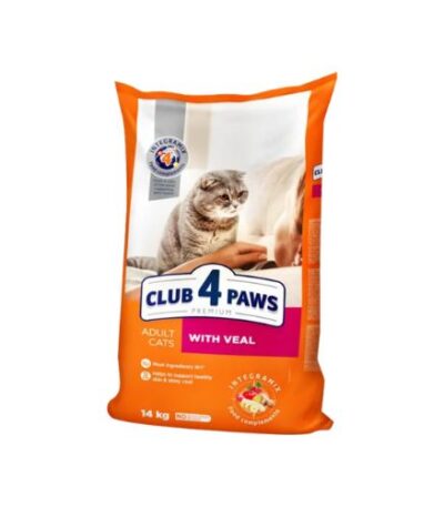 Club 4 Paws Adult Cat Dry Food with Veal – 14kg