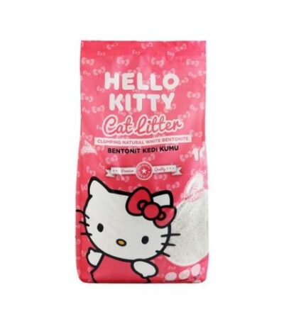 Hello Kitty Eco-Friendly White Bentonite Clumping Cat Litter Baby Powder Scent – 10L