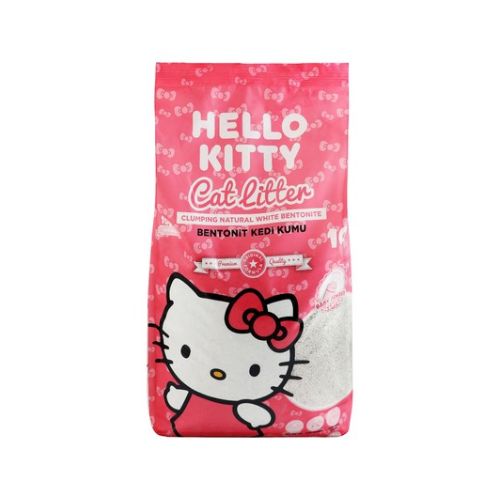Hello Kitty Eco-Friendly White Bentonite Clumping Cat Litter Baby Powder Scent – 10L