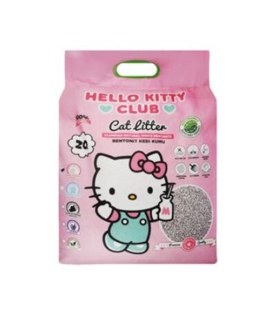 Hello Kitty Eco-Friendly White Bentonite Clumping Cat Litter Baby Powder Scent – 20L