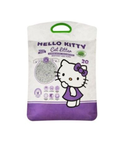 Hello Kitty Eco-Friendly White Bentonite Clumping Cat Litter lavander Scent – 20L
